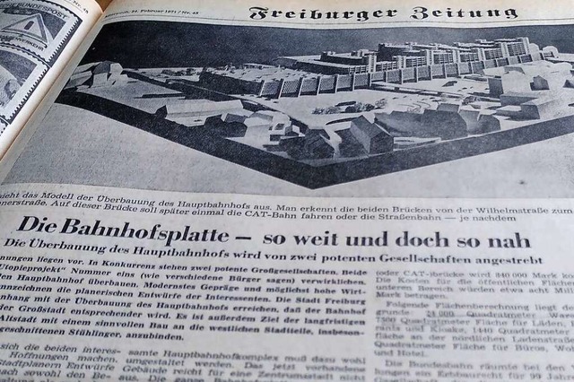 Groe Plne gab es im Jahr 1971 fr das Hauptbahnhof-Areal.  | Foto: Moritz Neufeld