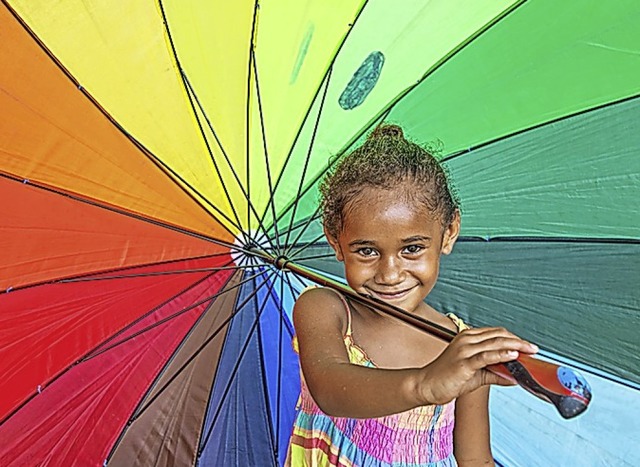 Ein kleines Mdchen vom Inselstaat Vanuatu  | Foto: Heiner Heine