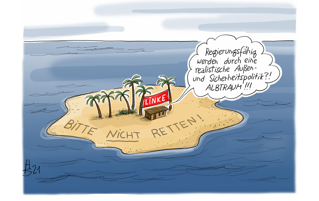 Insel Der Oppositions Seligen Karikaturen Badische Zeitung