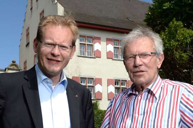 Zwei Politiker-Generationen: Thomas und Werner Drflinger, hier im Jahr 2013.  | Foto: Patrick Seeger