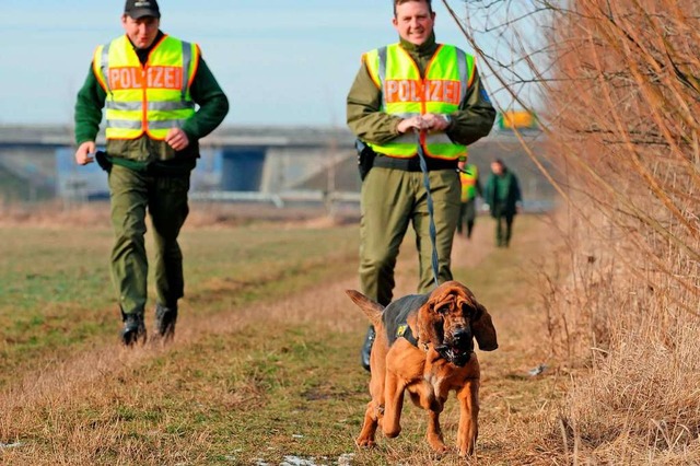 Sprhund im Polizeieinsatz  | Foto: Picture Alliance/dpa