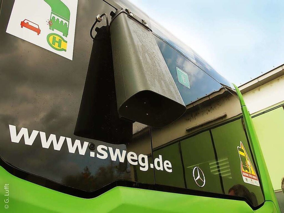 Am Heck der Stadtbusse befindet sich der Sensor.  | Foto: Stadt Offenburg, tbo