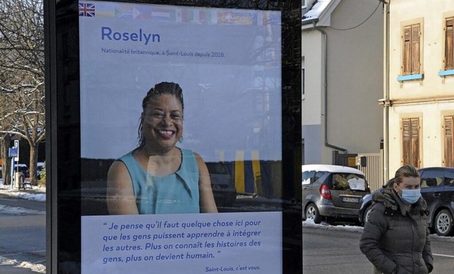 Brgerinnen und Brger aus 120 Natione...un auf Plakaten im Stadtbild zu sehen.  | Foto: Annette Mahro