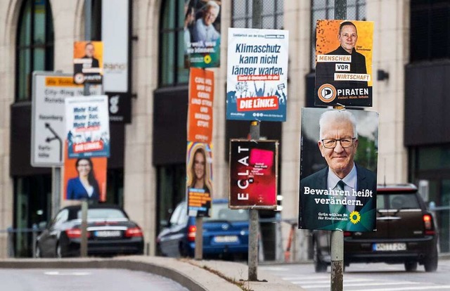 Es ist Wahlkampf in Baden-Wrttemberg:...onntag, 14. Mrz, einen neuen Landtag.  | Foto: Marijan Murat (dpa)