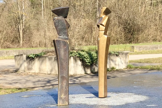 Diese beiden Skulpturen wurden gestohlen.  | Foto: Volker Scheurer