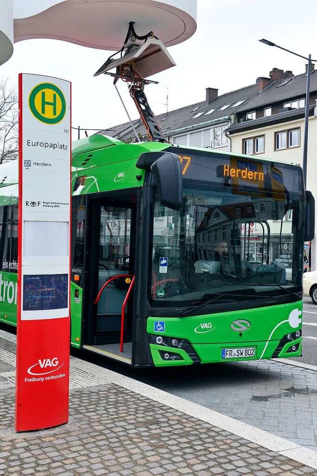 Das Auge fhrt mit: In Freiburg sind s...ie hier am Europaplatz &#8211; schick.  | Foto: Ingo Schneider