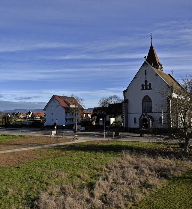 Neuer Wohnraum entsteht im Bereich der neuen Ortsmitte in Reute.  | Foto: Benedikt Sommer