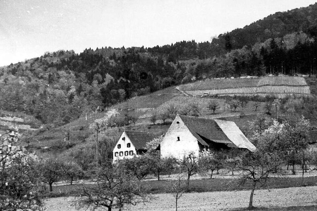 Der Rinzberghof in Glottertal, den Jos...r nicht erben sollte, um das Jahr 1940  | Foto: Arbeitskreis Glottertler Ortsgeschichte