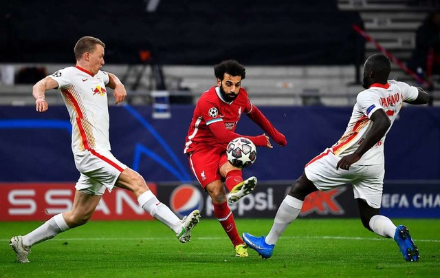 RB Leipzig ist im Achtelfinale der Champions League gescheitert.   | Foto: Marton Monus (dpa)