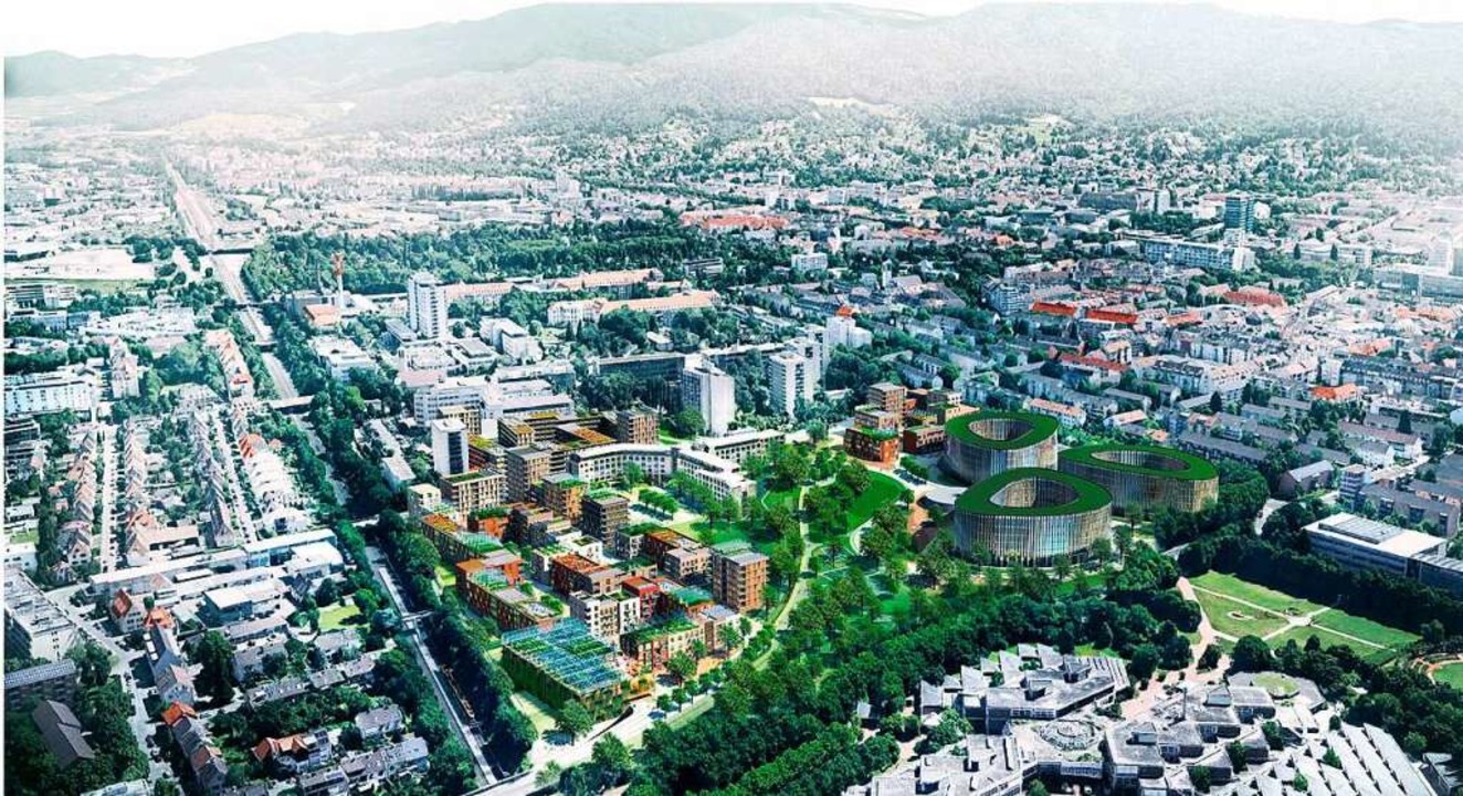 Visualisierung des Wohnquartiers Kleineschholz  | Foto: STADT FREIBURG Dietrich | Untertrifaller Architekten, Bregenz (A)