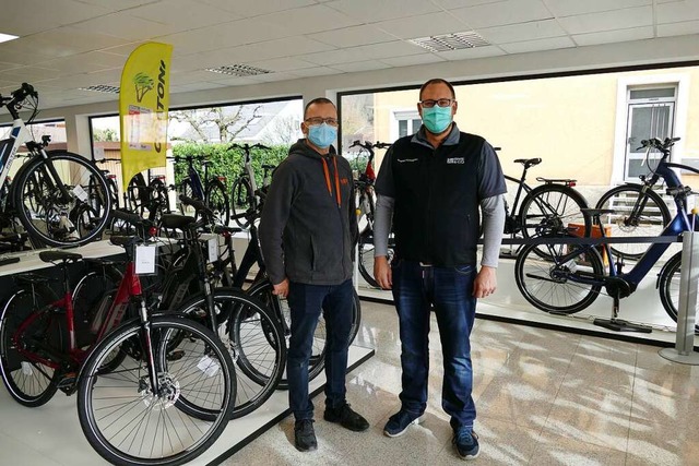Fr den Fahrradverkauf ist das Termin-...n Stephan Wolf und Stephan Schlageter.  | Foto: Dora Schls