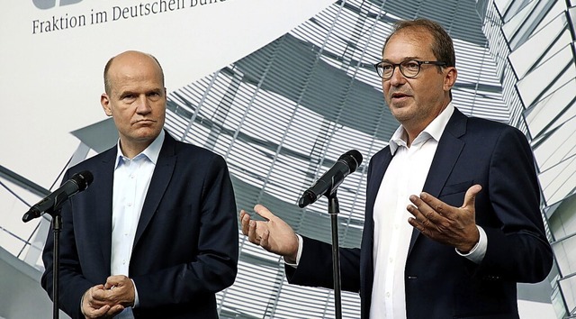 Der CDU/CSU-Fraktionsvorsitzende Ralph... Bundestag, bei einer Pressekonferenz.  | Foto: Wolfgang Kumm (dpa)