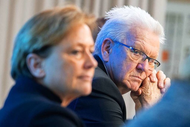 Kultusministerin Susanne Eisenmann  (C... am Sonntag Kontrahenten bei der Wahl.  | Foto: Sebastian Gollnow (dpa)