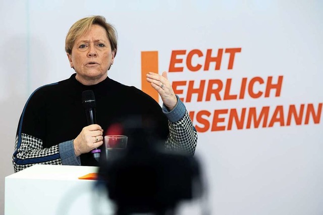 Susanne Eisenmann im Wahlkampf  | Foto: Sebastian Gollnow (dpa)