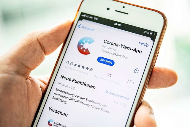 Die deutsche Corona-Warn-App  | Foto: Zacharie Scheurer (dpa)