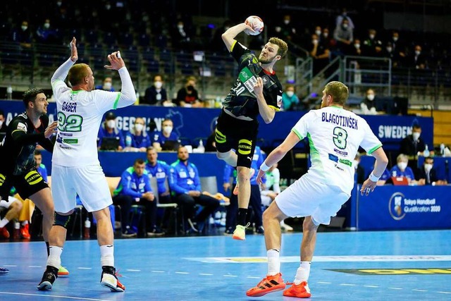 Deutsche Handballer auf Olympia-Kurs  | Foto: MICHAEL HUNDT (AFP)
