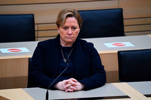 bernimmt fr die Niederlage die Veran...DU-Spitzenkandidatin Susanne Eisenmann  | Foto: Uli Deck (dpa)
