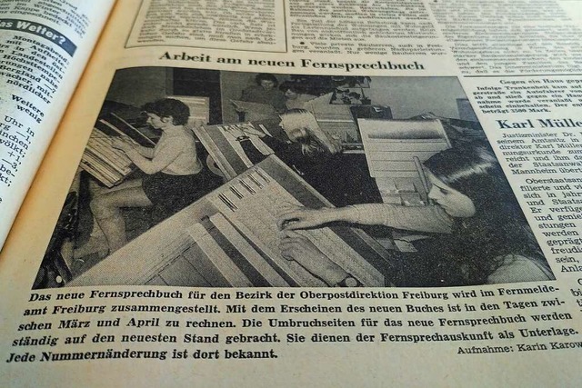 Eine Telefonbuch Marke Eigenbau war vor 50 Jahren Thema in der BZ.  | Foto: Moritz Neufeld