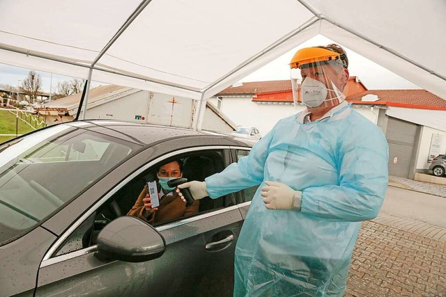 Wer einen Termin im Testzentrum Kippen...chultem Personal auf Corona getestet.   | Foto: Sandra Decoux-Kone