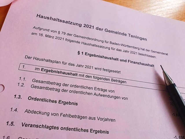 Mehrheitlich stimmte der Teninger Geme... mit 19 zu vier fr den Haushalt 2021.  | Foto: Michael Strter