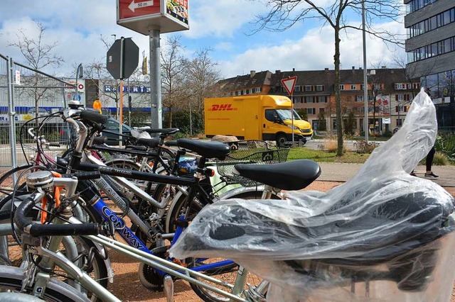 Fr die Weiler Radabstellanlagen gab&#...t von den Weiler Radlern die Note 3,8.  | Foto: Hannes Lauber