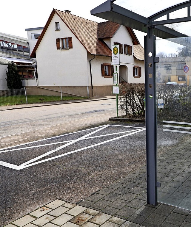Die Bushaltestelle in der Eisenbahnstrae  | Foto: Christoph Breithaupt