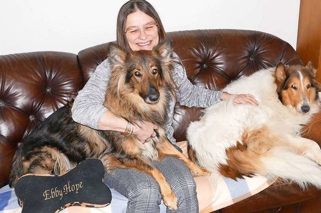 Roswitha Hausin mit ihren Collies  | Foto: Martin Kpfer