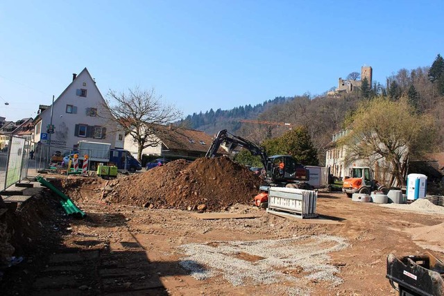 Mit Blick zur Kastelburg: Hier, lngs ... Projekt in der Waldkircher Vorstadt.   | Foto: Bernd Fackler