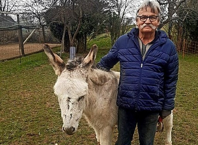 Heinz Lebtig mit Filou   | Foto: privat