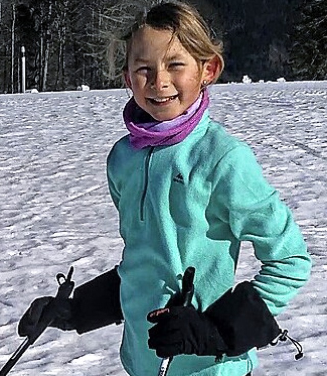 Juliane Lutz im Schnee   | Foto: privat