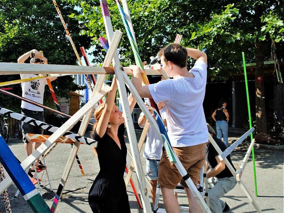 Jugendliche können beim Jugendkunstparkour ihrer Kreativität freien Lauf lassen.  | Foto: Hannah Hahn