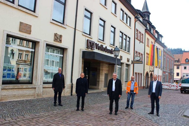Sie stellten die Plne fr die Zukunft...man Gtzmann (von links nach rechts).   | Foto: Bernd Fackler
