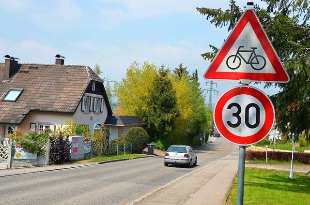 In der Lrracher Strae in Rmmingen g...ck, nun wird eine Ausweitung geprft.  | Foto: Markus Maier