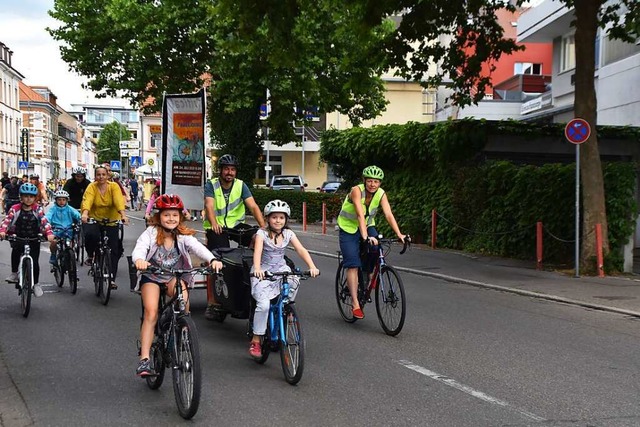 Wie bei der Fahrraddemo im Juli 2020 k..., dort die Fahrradstrae einzurichten.  | Foto: Maja Tolsdorf