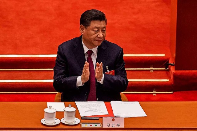 Xi Jinping, Prsident von China und Ge...chen Debatten ber die Politik Chinas.  | Foto: NICOLAS ASFOURI (AFP)