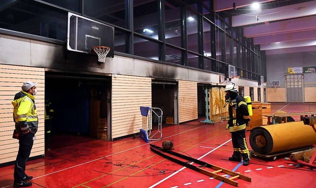 Sportgerte wurden bei dem Brand beschdigt.  | Foto: Wolfgang Knstle