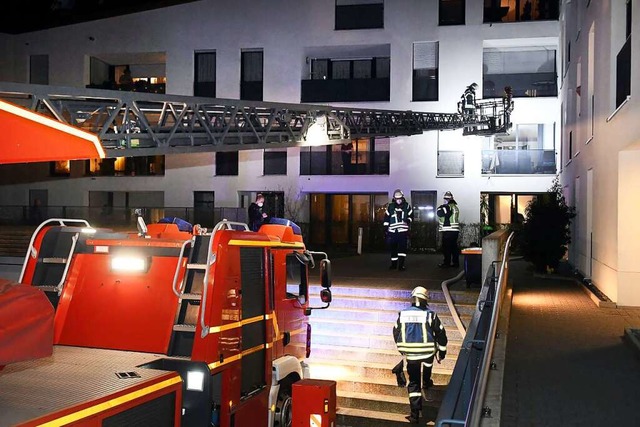In der Wohnanlage &#8222;Im Winkel&#82...ckte am Freitagabend die Feuerwehr an.  | Foto: Wolfgang Knstle