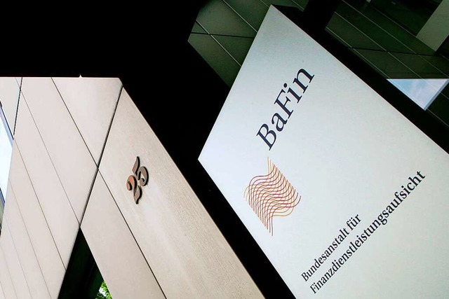 Die Bafin hat die Aufsicht ber alle F... Finanzdienstleistungswesen vorbeugen.  | Foto: Rolf Vennenbernd