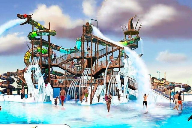 Der geplante Outdoor-Wasserspielplatz ...asserrutschen im Rulantica-Wasserpark.  | Foto: Europa-Park