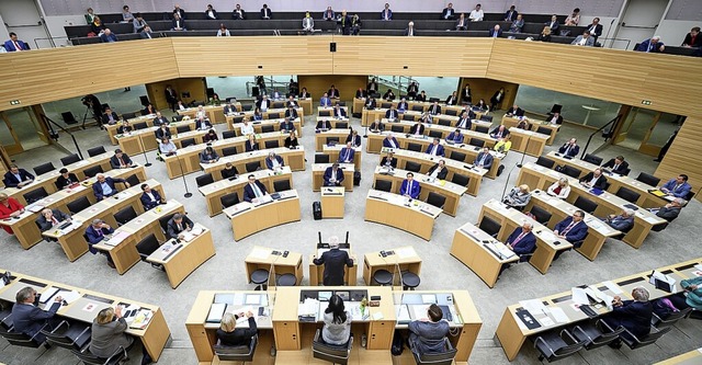 Ein Blick in den baden-wrttembergischen Landtag  | Foto: Sebastian Gollnow (dpa)
