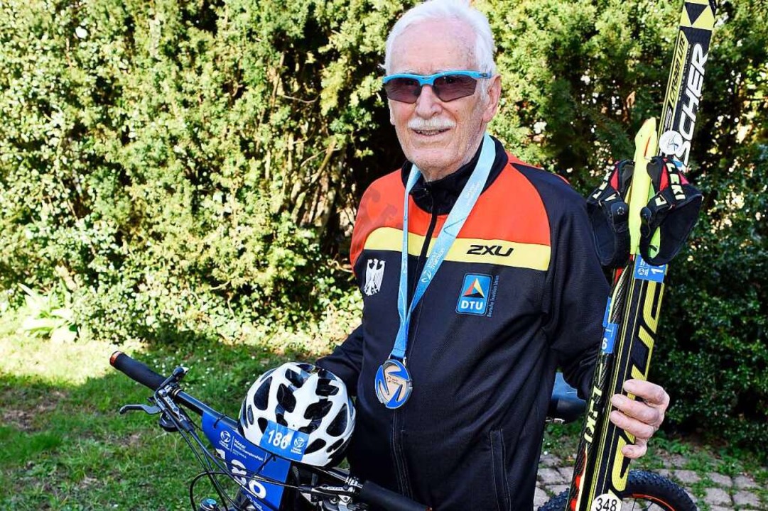 Gnter Birnbaum ist Vizeweltmeister im Wintertriathlon in seiner Altersklasse.  | Foto: Thomas Kunz