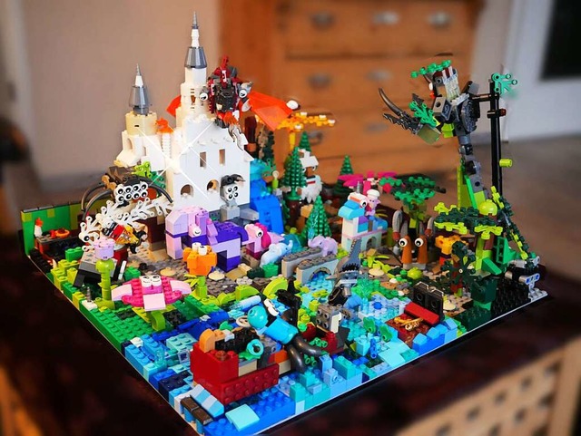 Mit der Fantasiewelt Elha haben die  K...eim Lego-Familienwettbewerb geschafft.  | Foto: Eva Korinth