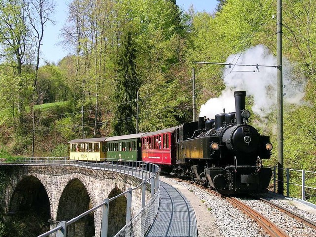 Lokomotive Todtnauerli Blonay-ChambyHe...lonay-Chamby oberhalb des Genfersees.   | Foto: Sebastien Jarne