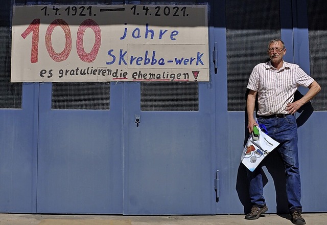 Der Sulzer Jrgen Kindle erinnerte an ...krebba, der am 1. April gewesen wre.   | Foto: dieter fleig