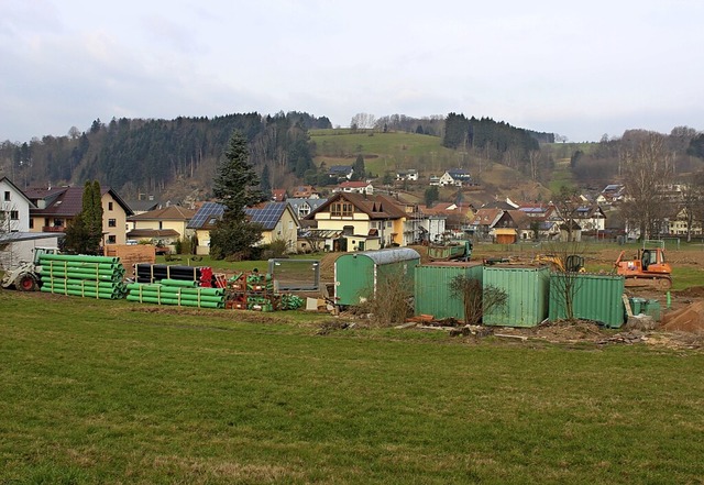 Hier entsteht das Baugebiet &#8222;Brhl II&#8220; in Elzach.   | Foto: Bernd Fackler