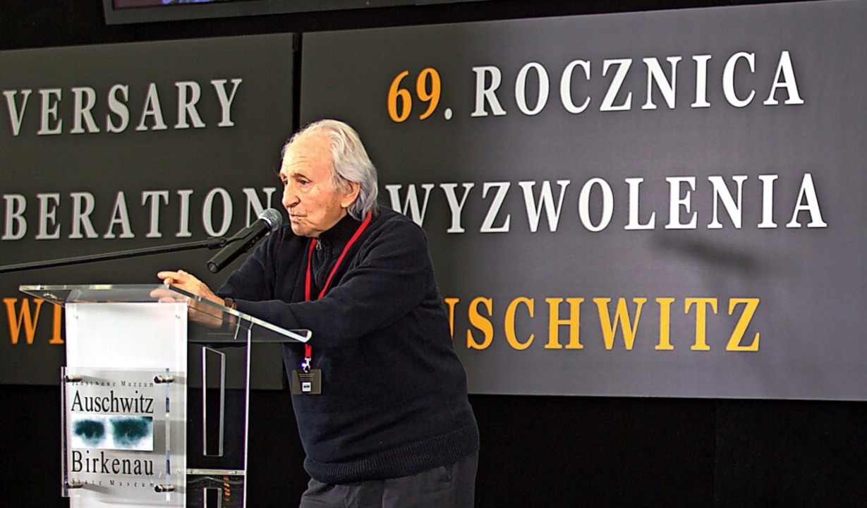 Noah Klieger kam als Zeitzeuge immer w...itz &#8211; dieses Bild entstand 2014.  | Foto: Andrzej Grygiel
