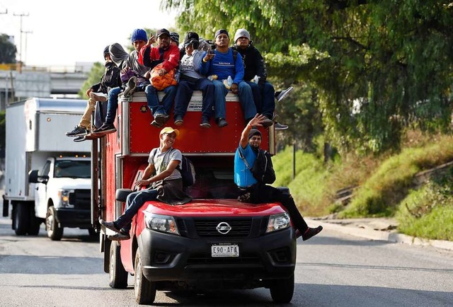 Migranten auf dem Weg in die USA.  | Foto: ALFREDO ESTRELLA
