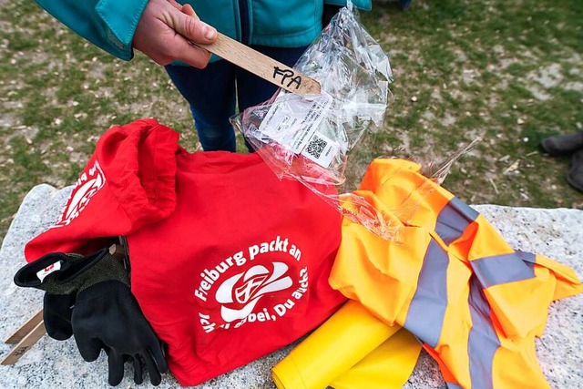 So sehen die Putzsets aus, die wegen d...aft recycelt werden knnten<ppp></ppp>  | Foto: Patrick Seeger/Stadt Freiburg