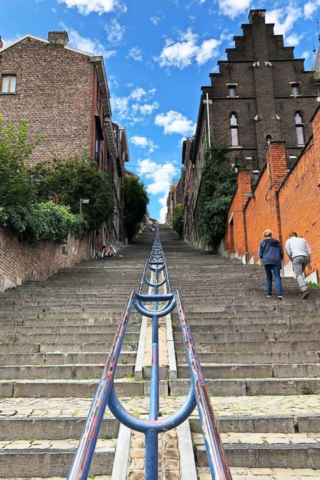 Attraktion fr Touristen in Lttich: d... auergewhnlichsten Treppen der Welt.  | Foto: Christoph Driessen (dpa)