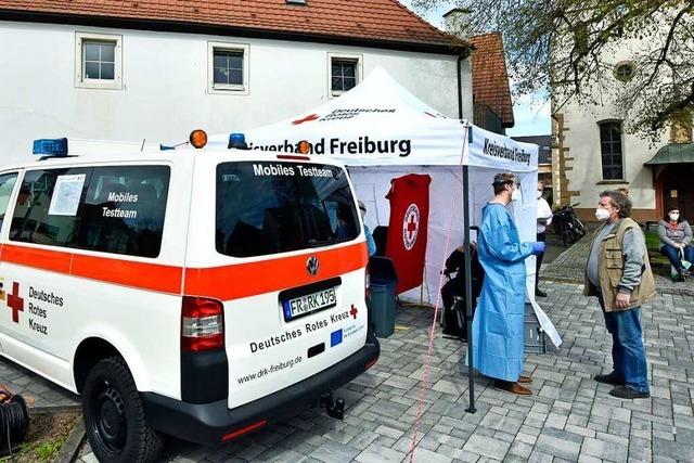 Mit dem DRK-Mobil sind jetzt auch Schnelltests in den Freiburger Stadtteilen mglich